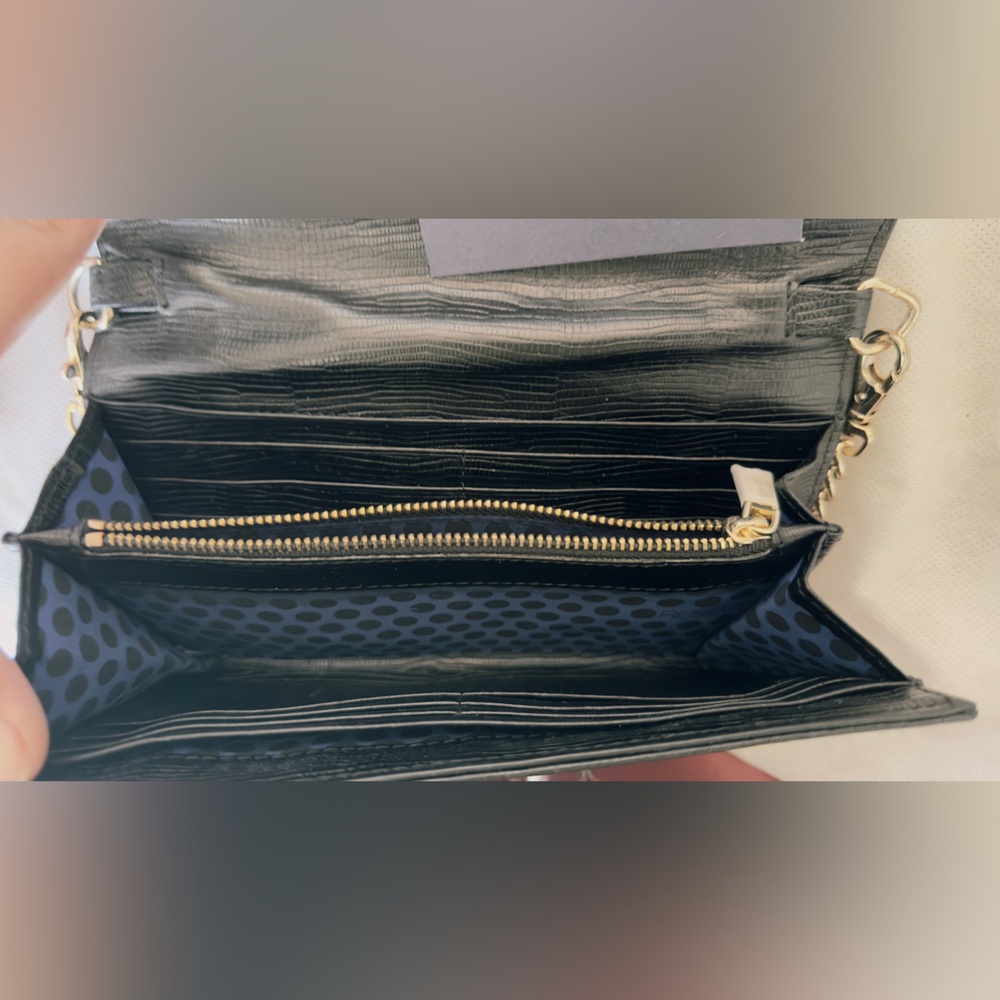 EUC Rebecca Minkoff Black Leather Wallet on Chain - Picture 5 of 8